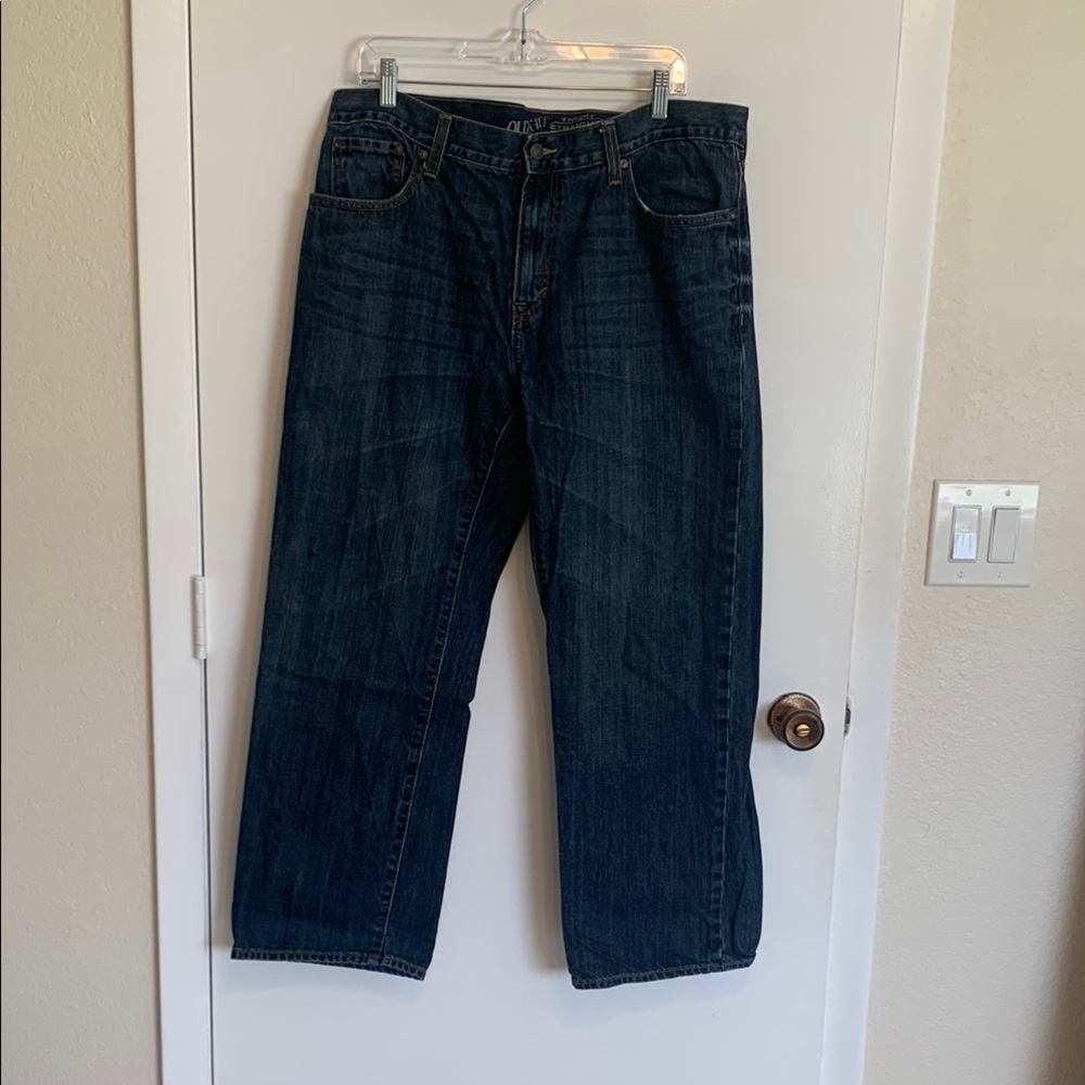 Old Navy Jeans Men’s 36X30 Straight Leg Blue Denim 100% Cotton